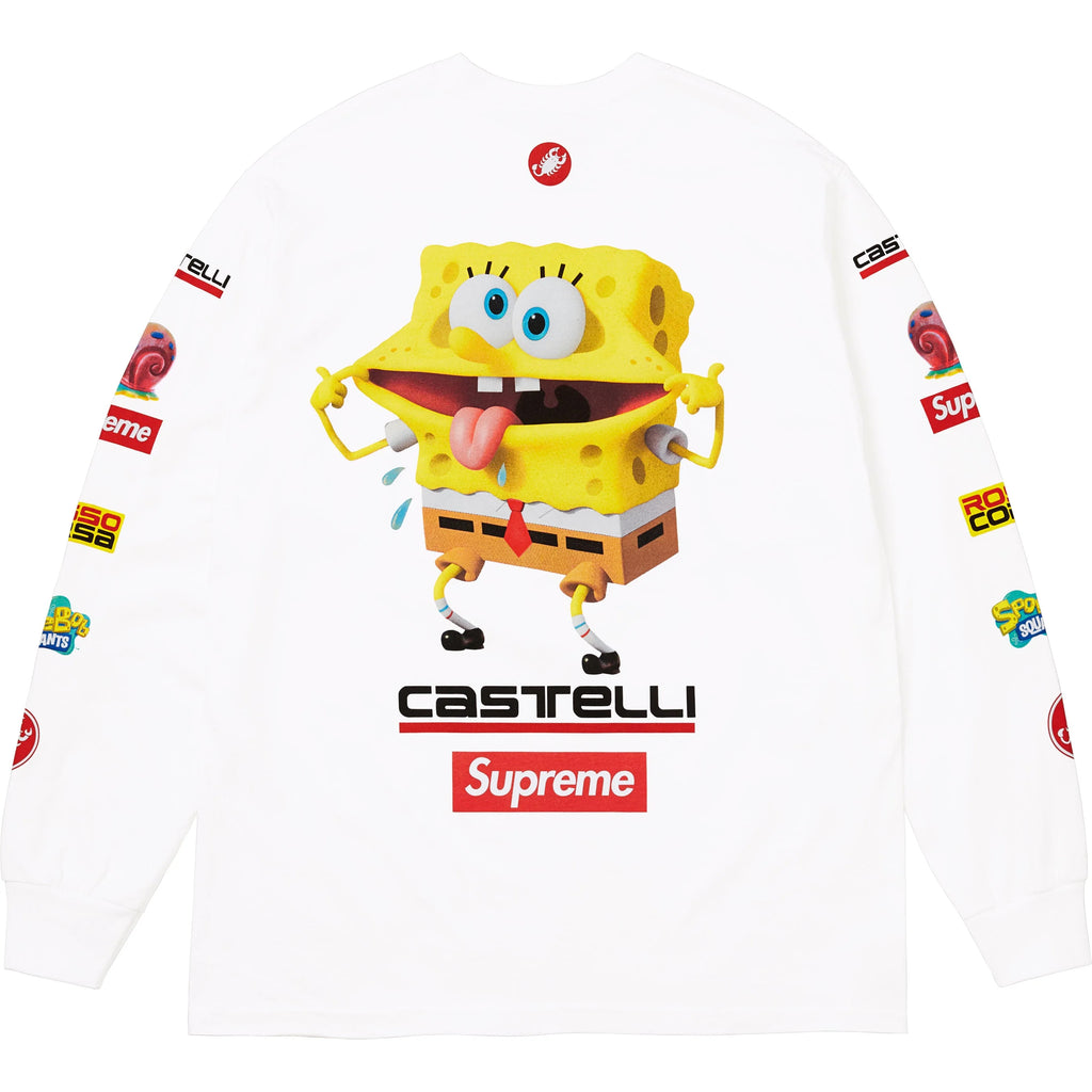 Supreme × Castelli スポンジ・ボブ レーシング長袖Tシャツ