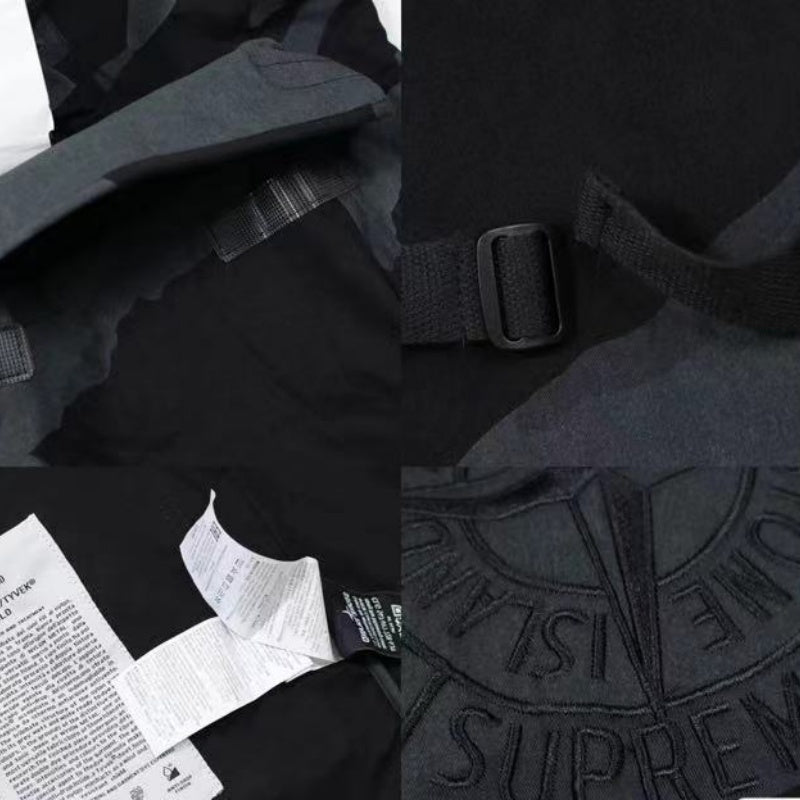 Supreme x Stone Island ジョイント マルチポケット ワークウェアスタイル タクティカルベスト ジッパー カモフラージュ アウトドア 機能性ベスト
