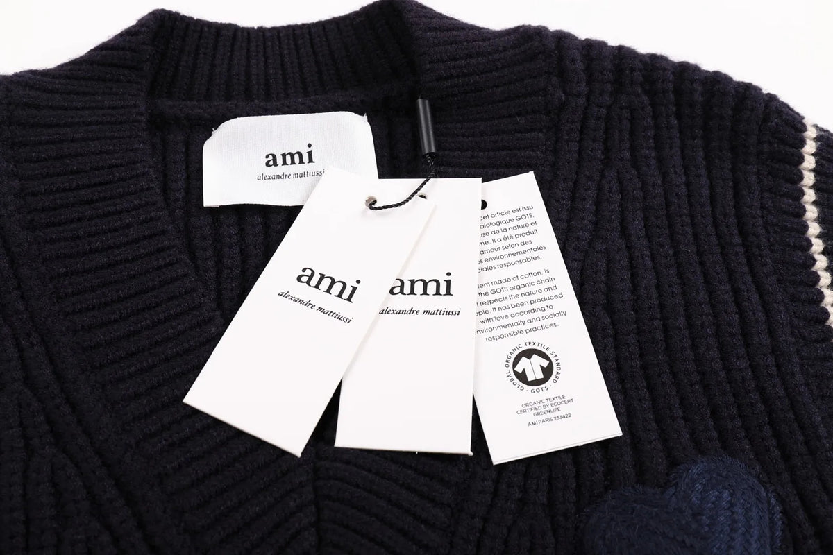 AMI PARIS（アミ パリス） オーバーサイズニットベスト 男女兼用