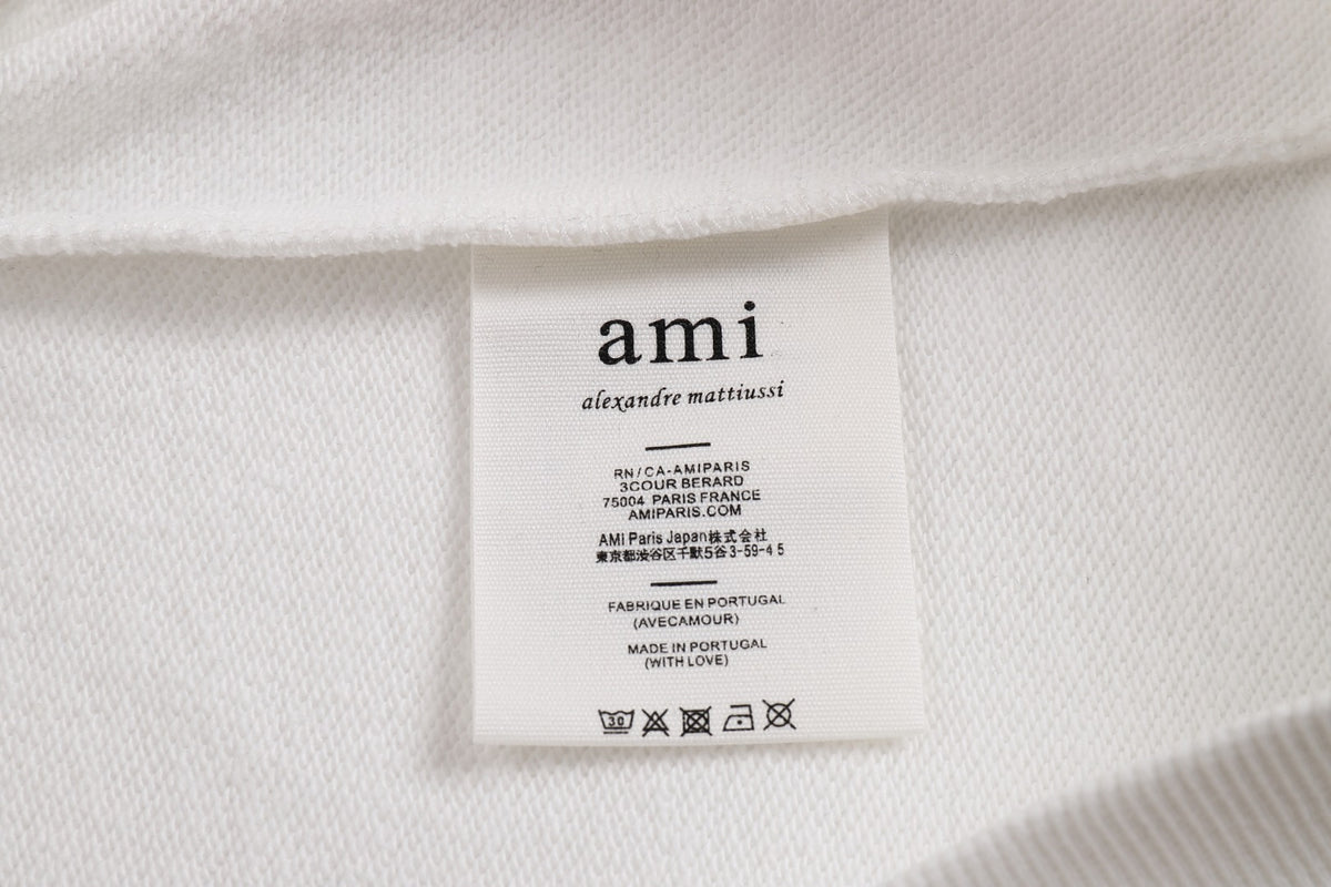AMI PARIS ハート ロゴ コットン  長袖 Tシャツ★人気★