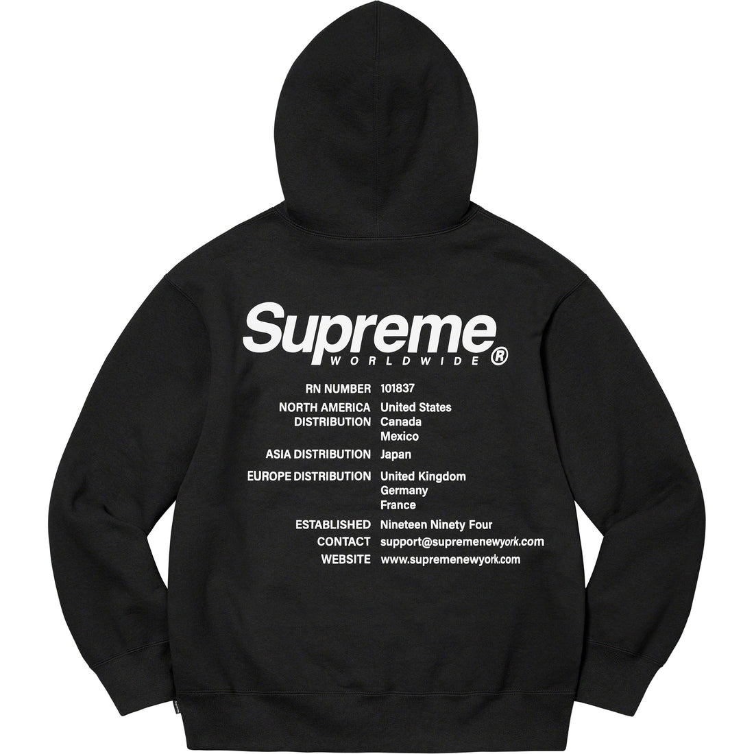 Supreme ワールドワイド スウェットパーカー