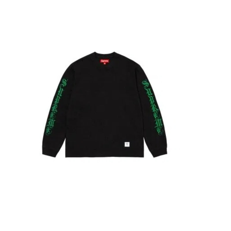 Supreme シュプリーム オールドイングリッシュ ロングスリーブトップ サンスクリット刺繍