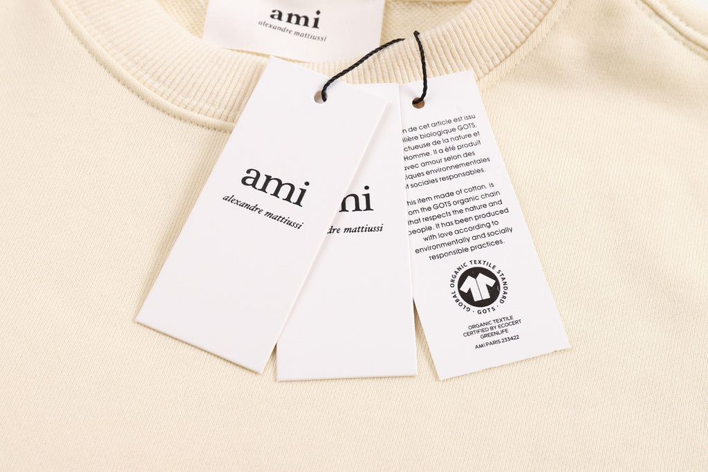 AMI PARIS ハート ロゴ コットン  長袖 Tシャツ★人気★