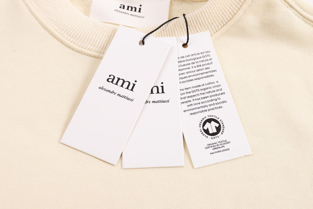 AMI PARIS ハート ロゴ コットン  長袖 Tシャツ★人気★