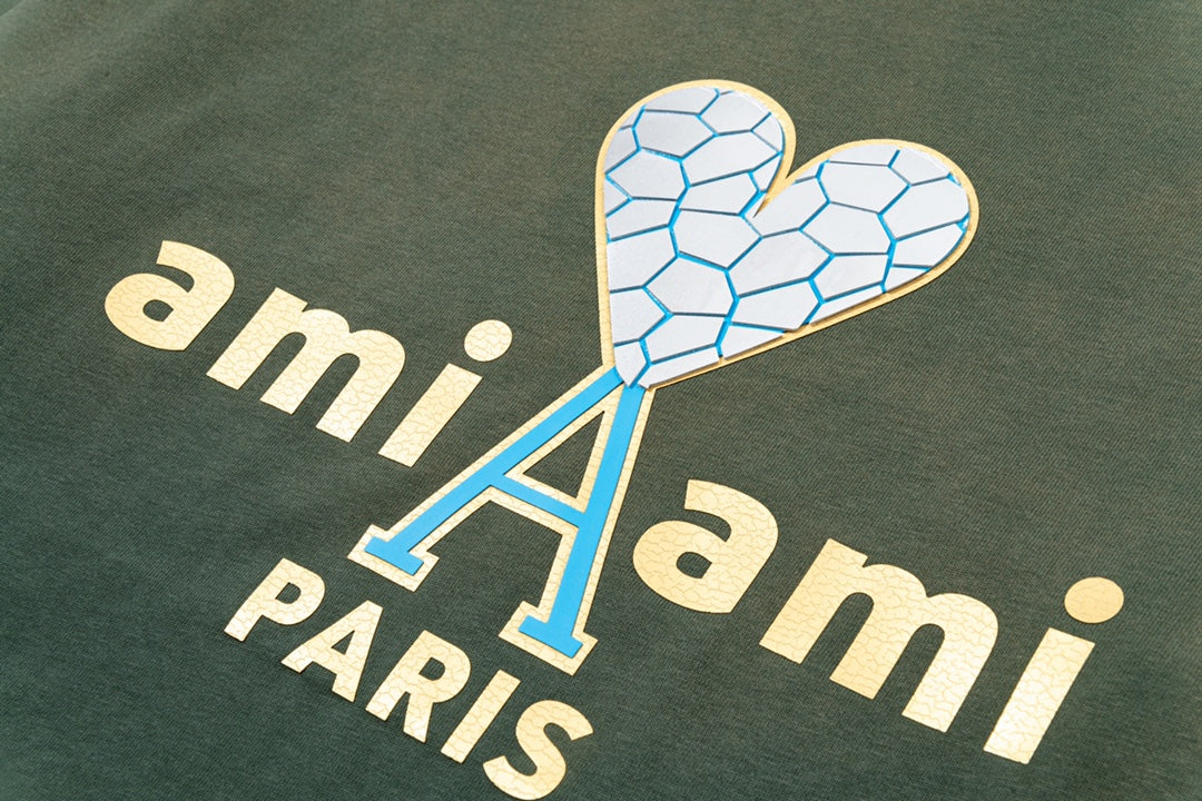 AMI PARIS ハート ロゴ コットン  長袖 Tシャツ★人気★