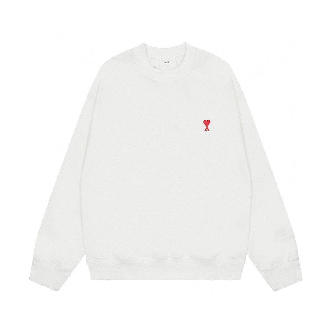 AMI PARIS ハート ロゴ コットン 刺繍 長袖 Tシャツ★人気★