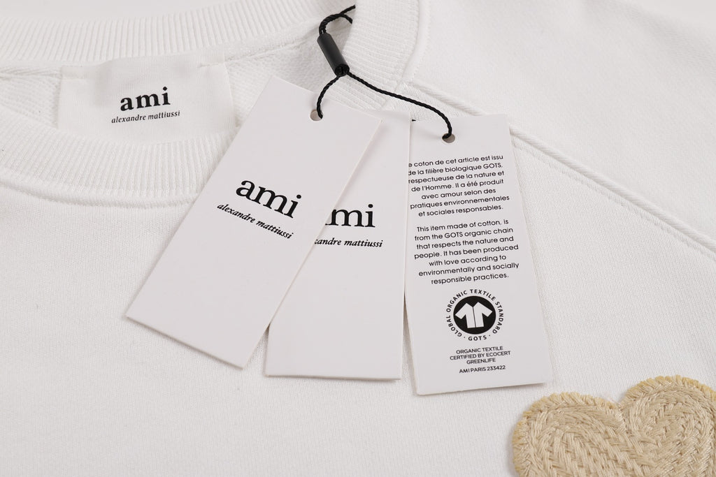 AMI PARIS ハート ロゴ コットン  長袖 Tシャツ★人気★