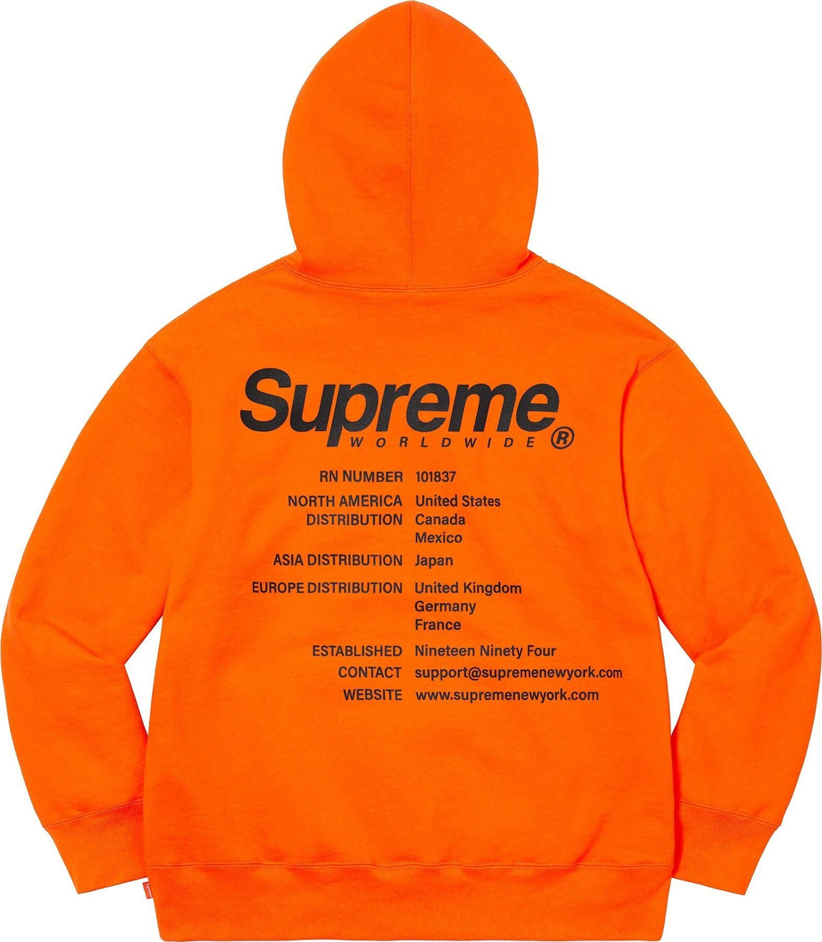 Supreme ワールドワイド スウェットパーカー