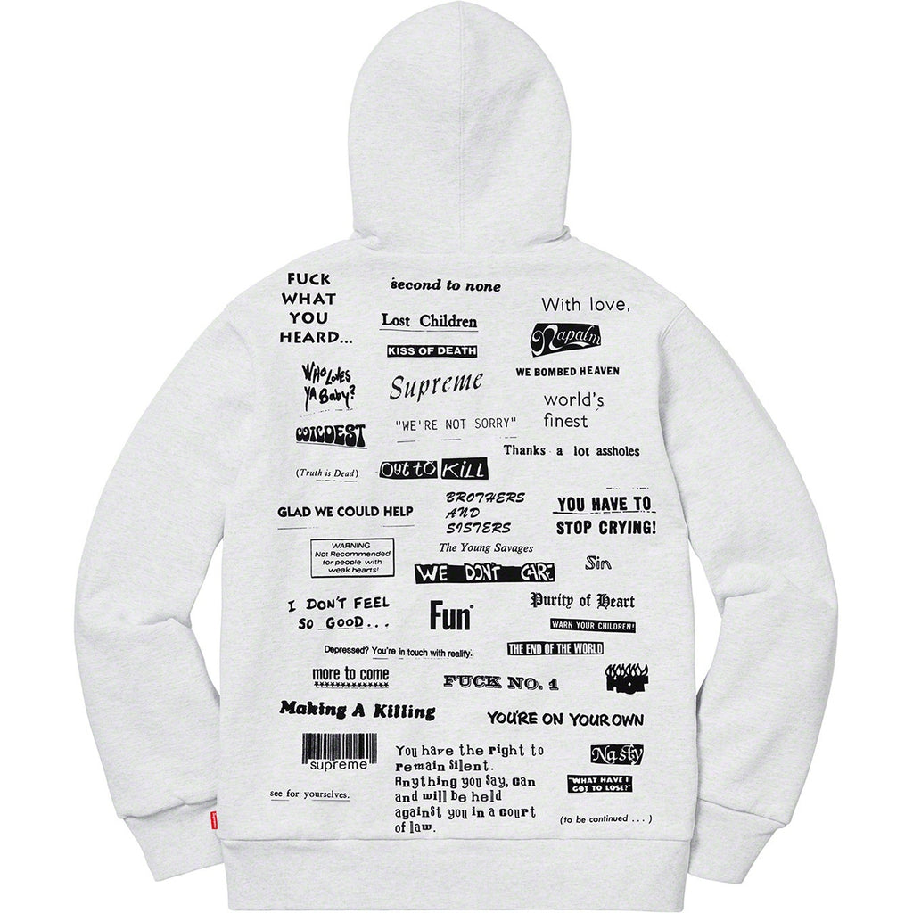 Supreme ストップクライング スウェットパーカー
