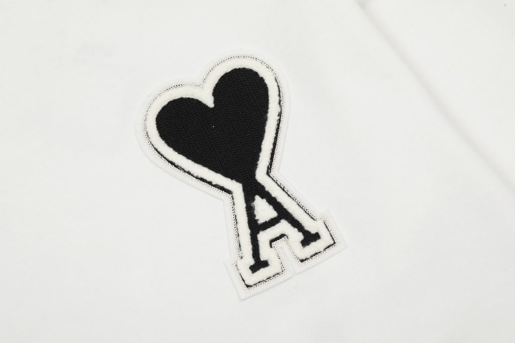 AMI PARIS ハート ロゴ コットン 刺繍 長袖 Tシャツ★人気★