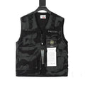 Supreme x Stone Island ジョイント マルチポケット ワークウェアスタイル タクティカルベスト ジッパー カモフラージュ アウトドア 機能性ベスト
