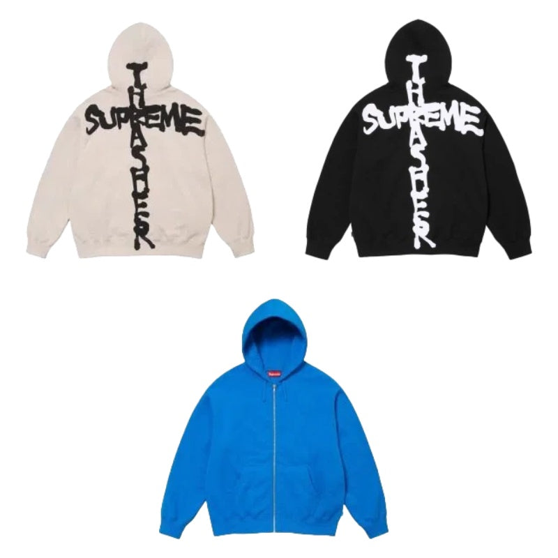 SUPREME FW24 フレイムジョイントレタープリント ジッパーパーカー