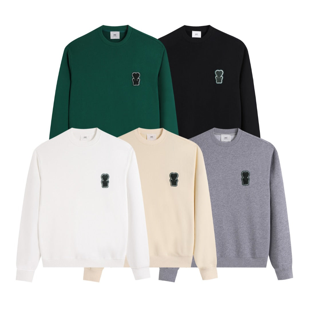 AMI PARIS ハート ロゴ コットン  長袖 Tシャツ★人気★