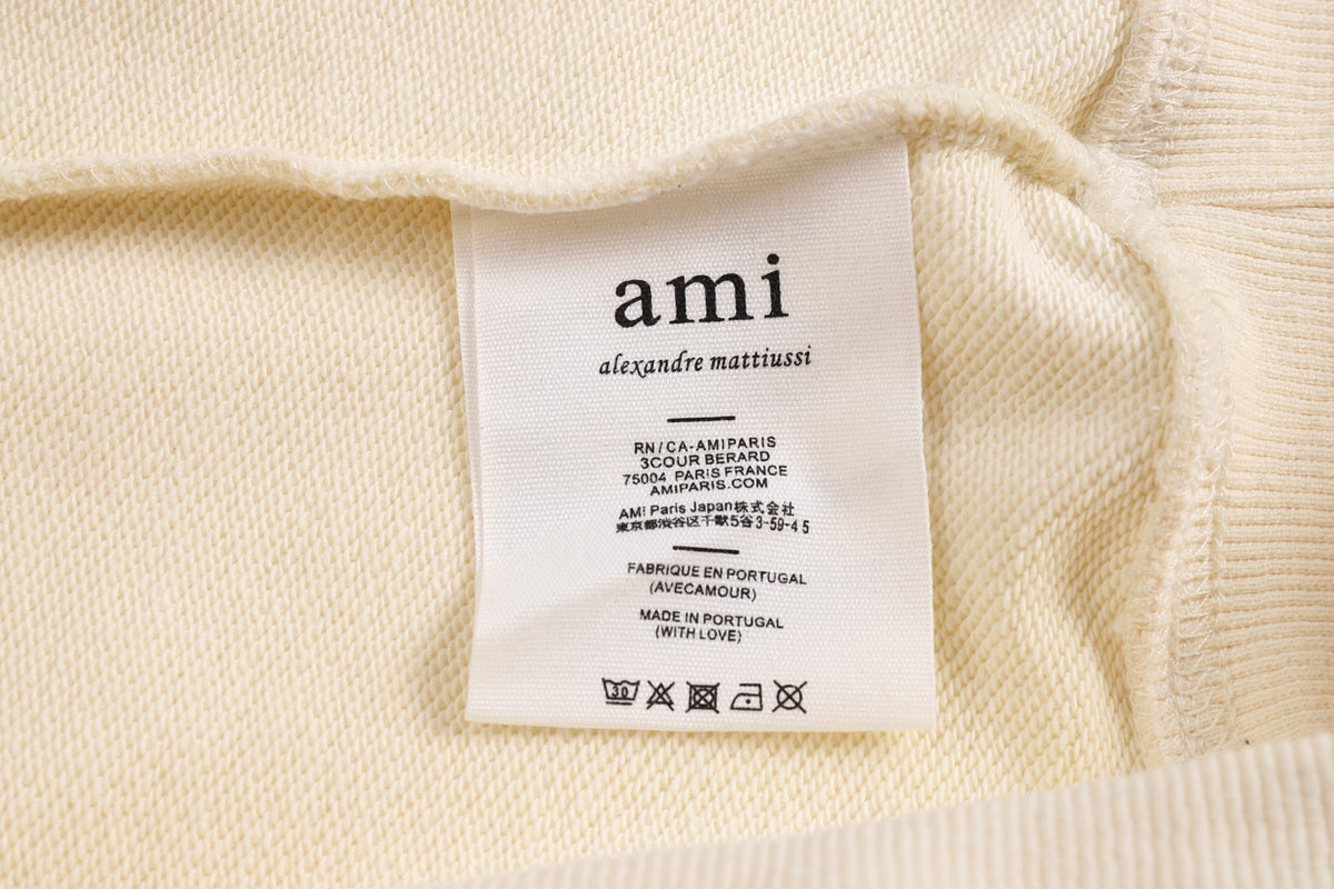 AMI PARIS ハート ロゴ コットン  長袖 Tシャツ★人気★