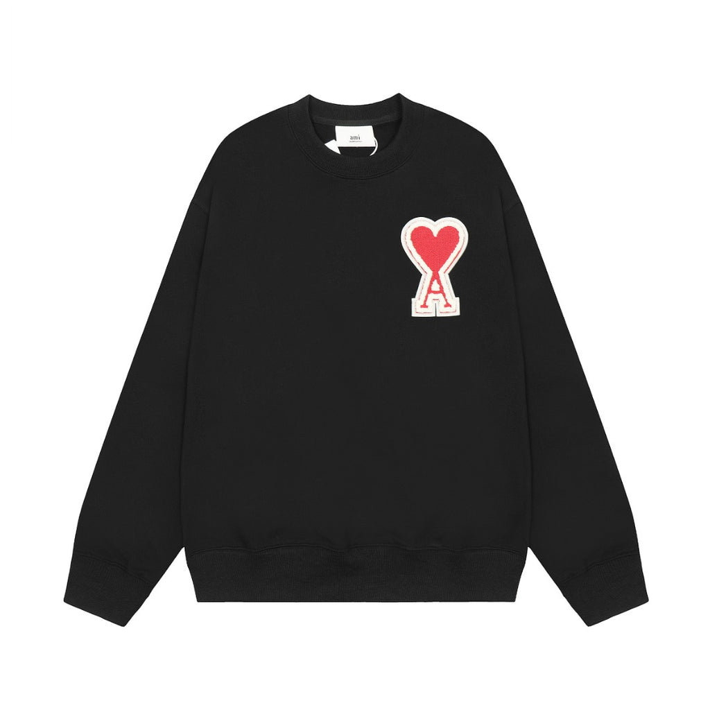 AMI PARIS ハート ロゴ コットン 刺繍 長袖 Tシャツ★人気★