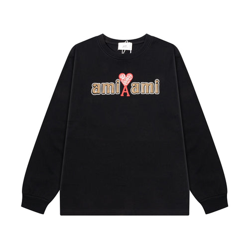 AMI PARIS ハート ロゴ コットン  長袖 Tシャツ★人気★