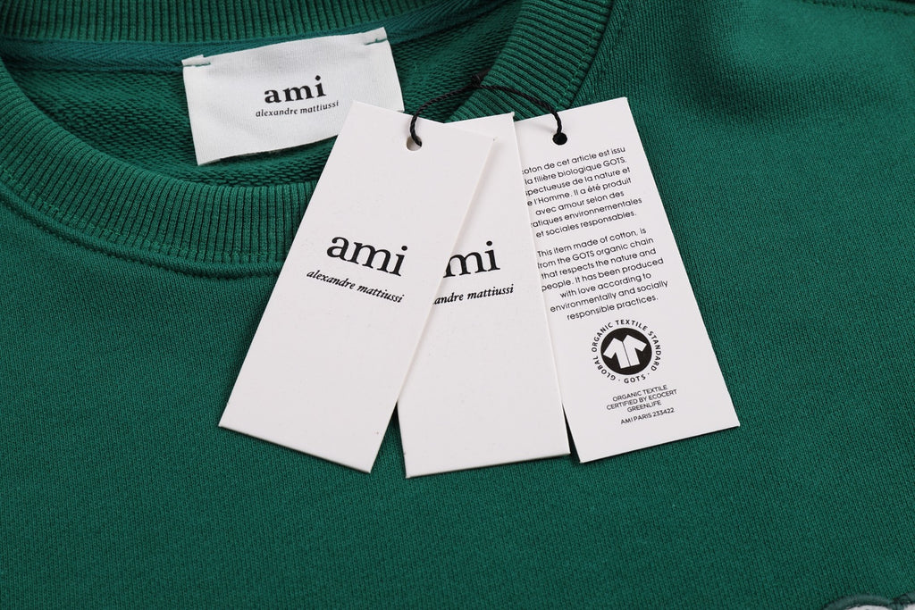 AMI PARIS ハート ロゴ コットン  長袖 Tシャツ★人気★