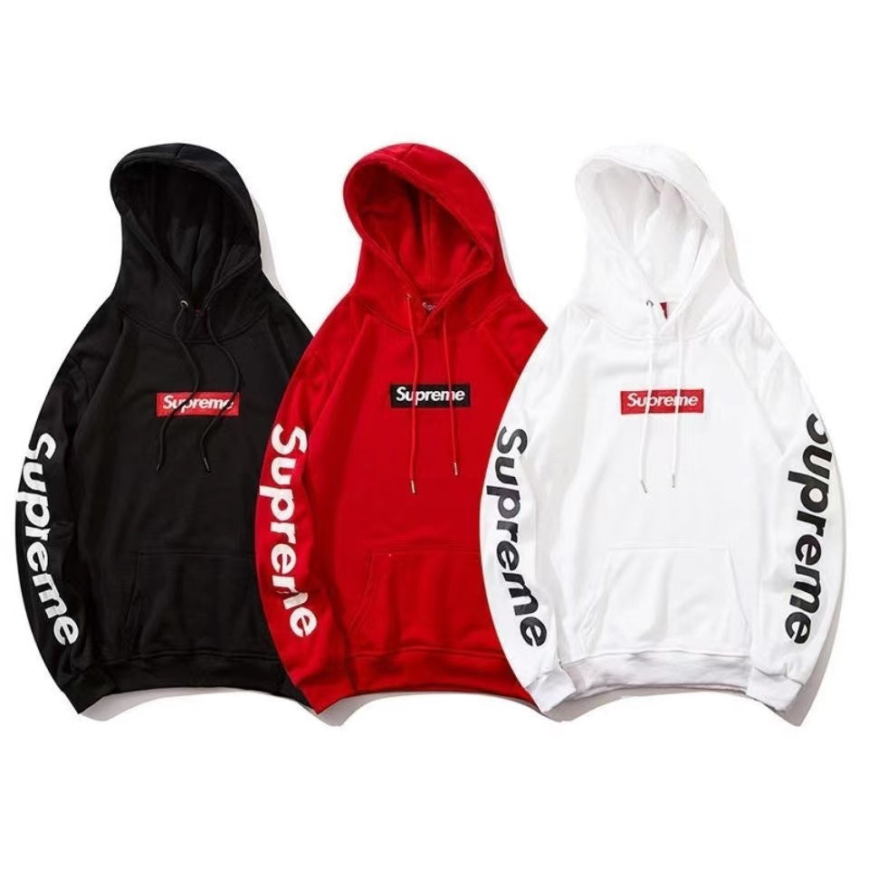 Supreme 袖ロゴ ボックスロゴ スウェットパーカー