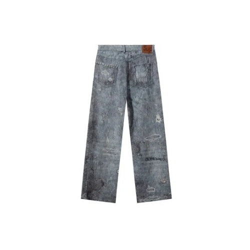 Supreme x HJR FW24 WEEK11 トロンプ・ルイユ ルーズフィット ジーンズ バッジロゴ オプティカルデジタルプリント ルーズフィットジーンズ