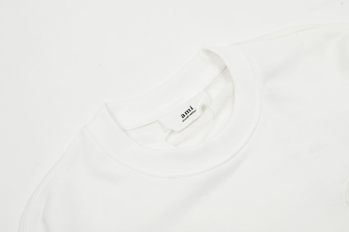 AMI PARIS ハート ロゴ コットン 刺繍 長袖 Tシャツ★人気★