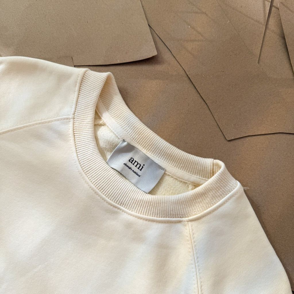 AMI PARIS アミ パリス ハート ロゴ コットン 刺繍 長袖 Tシャツ★人気★