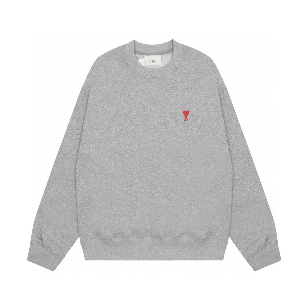 AMI PARIS ハート ロゴ コットン 刺繍 長袖 Tシャツ★人気★
