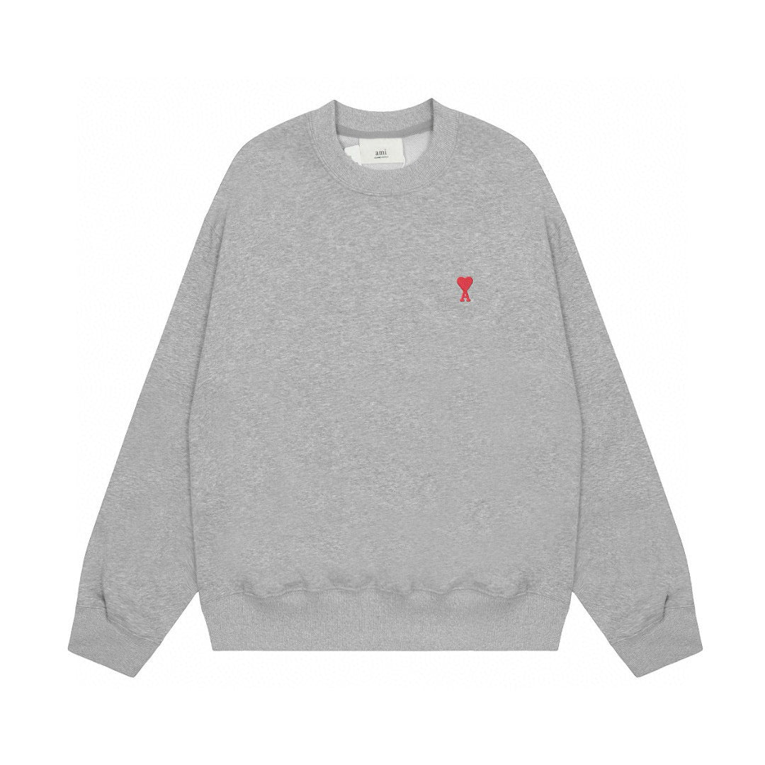 AMI PARIS ハート ロゴ コットン 刺繍 長袖 Tシャツ★人気★