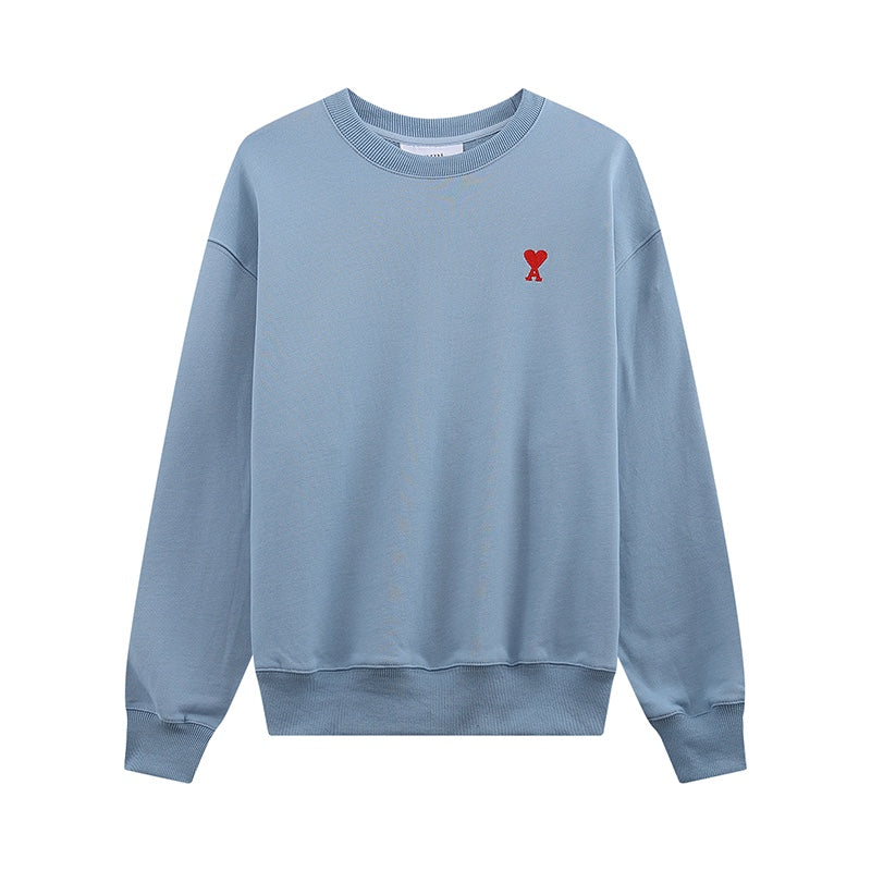 AMI PARIS ハート ロゴ コットン 刺繍 長袖 Tシャツ★人気★