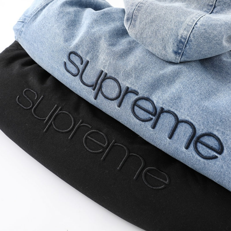 Supreme FW24 WEEK6 フェイクシアリング裏地ボンバージャケット ラムウールデニムジャケットコート