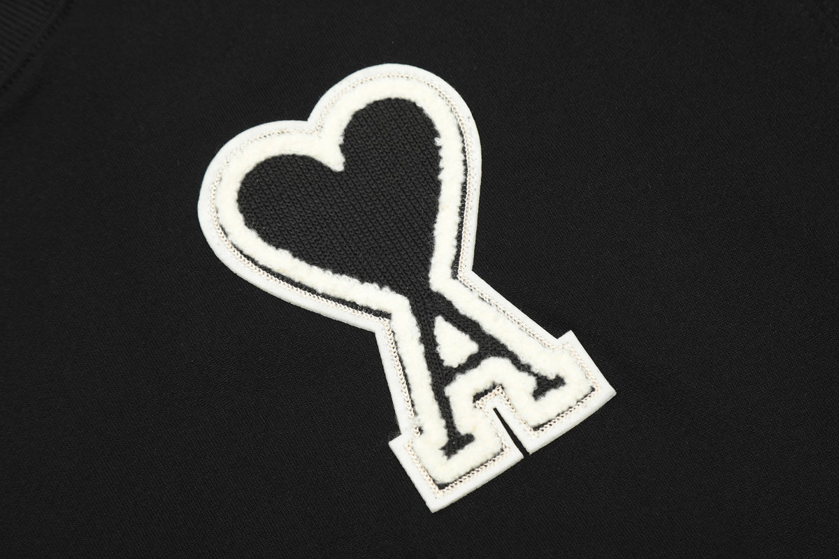AMI PARIS ハート ロゴ コットン 刺繍 長袖 Tシャツ★人気★
