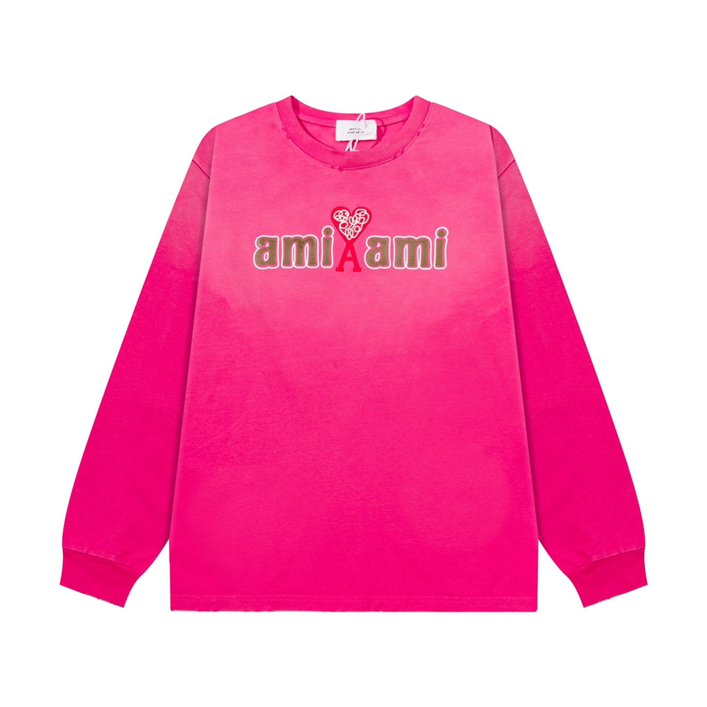 AMI PARIS ハート ロゴ コットン  長袖 Tシャツ★人気★