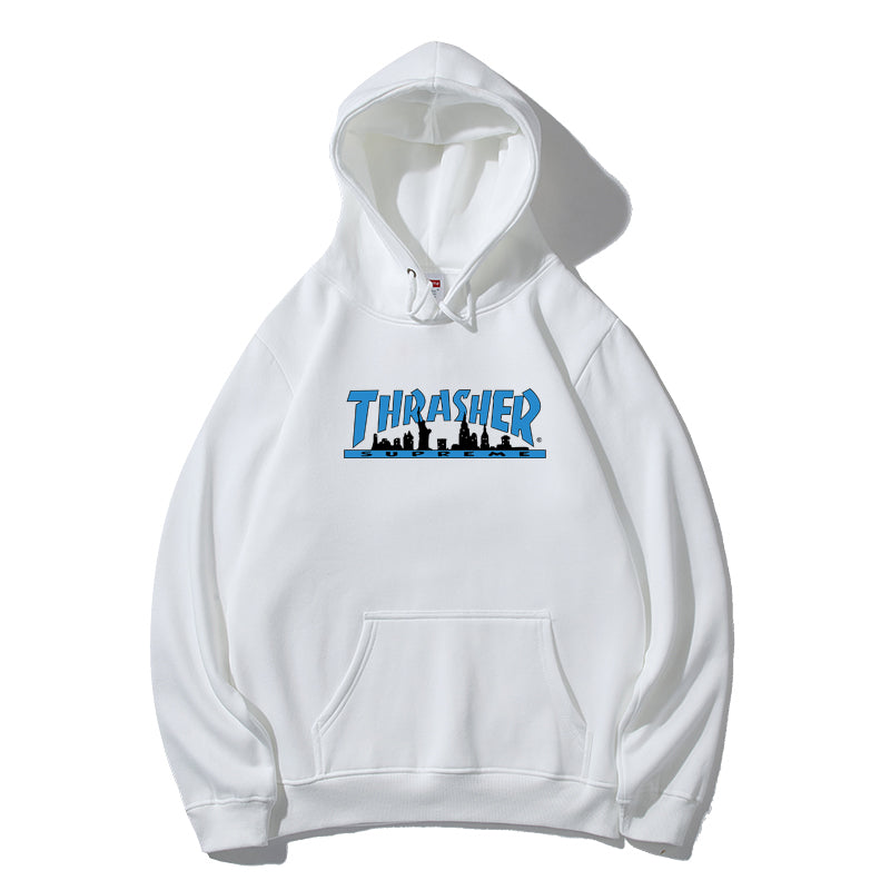 Supreme THRASHER ブルーロゴ スウェットパーカー