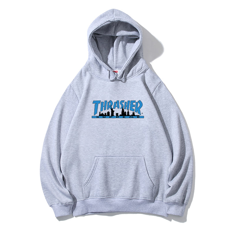 Supreme THRASHER ブルーロゴ スウェットパーカー
