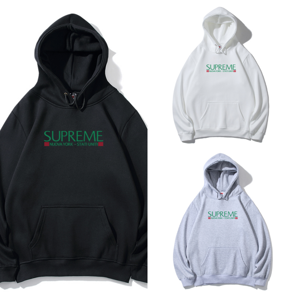 Supreme グリーンロゴ スウェットパーカー