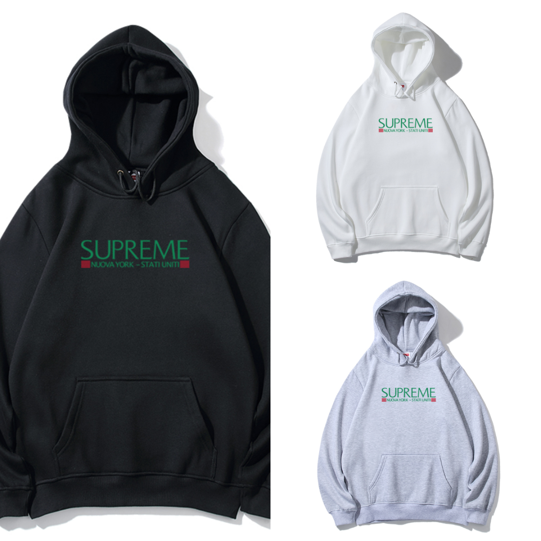 Supreme グリーンロゴ スウェットパーカー