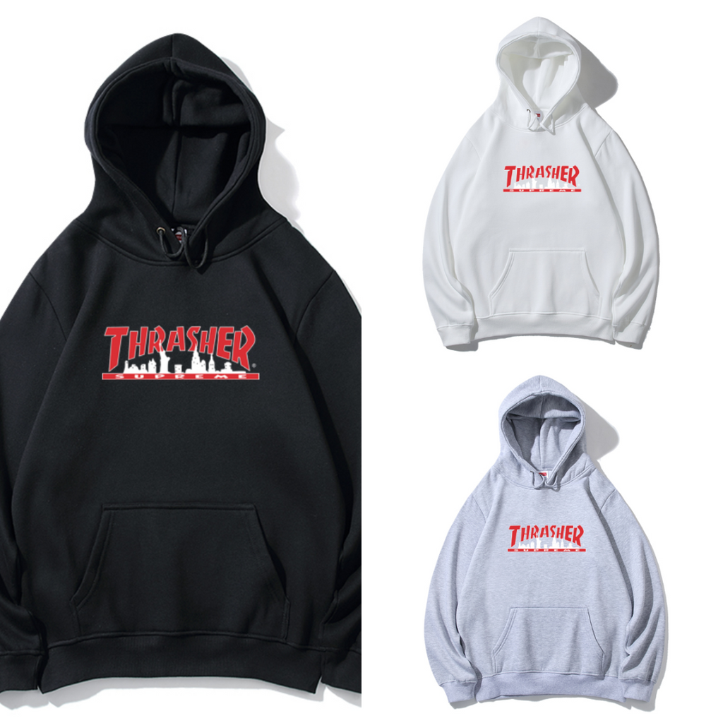 Supreme THRASHER レッドロゴ スウェットパーカー
