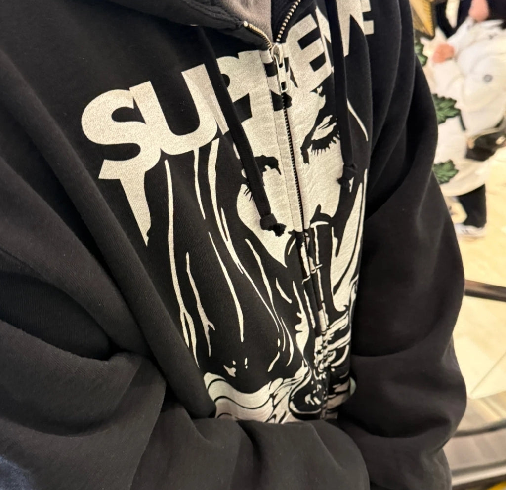 Supreme × HYSTERIC GLAMOUR サーマル裏地 ジップアップパーカー