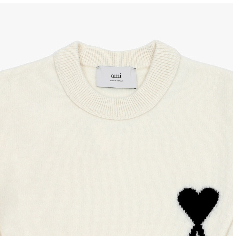 AMI PARIS De Coeur Crew Neck Sweater ハートロゴ ニット セーター
