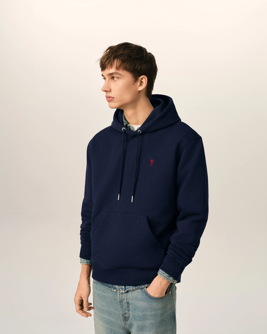 Ami Paris アミ パリスハート ドローストリング  ロゴ パーカー  Ami de Coeur フーディ