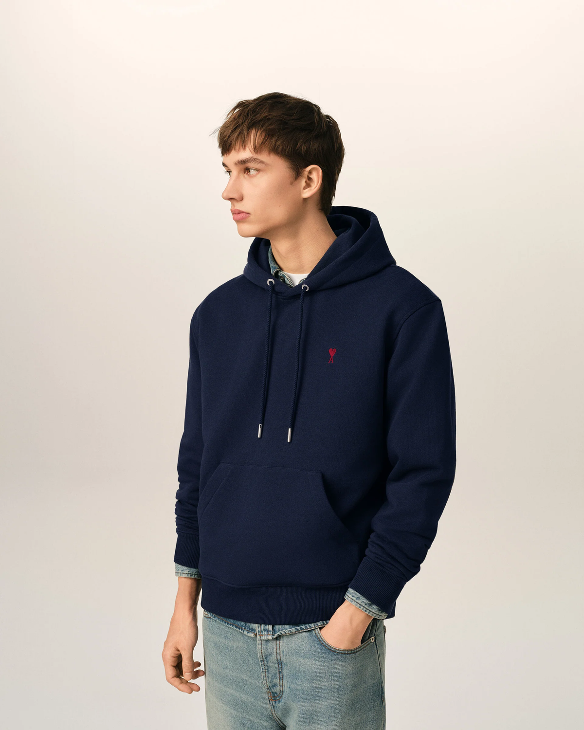Ami Paris アミ パリスハート ドローストリング  ロゴ パーカー  Ami de Coeur フーディ