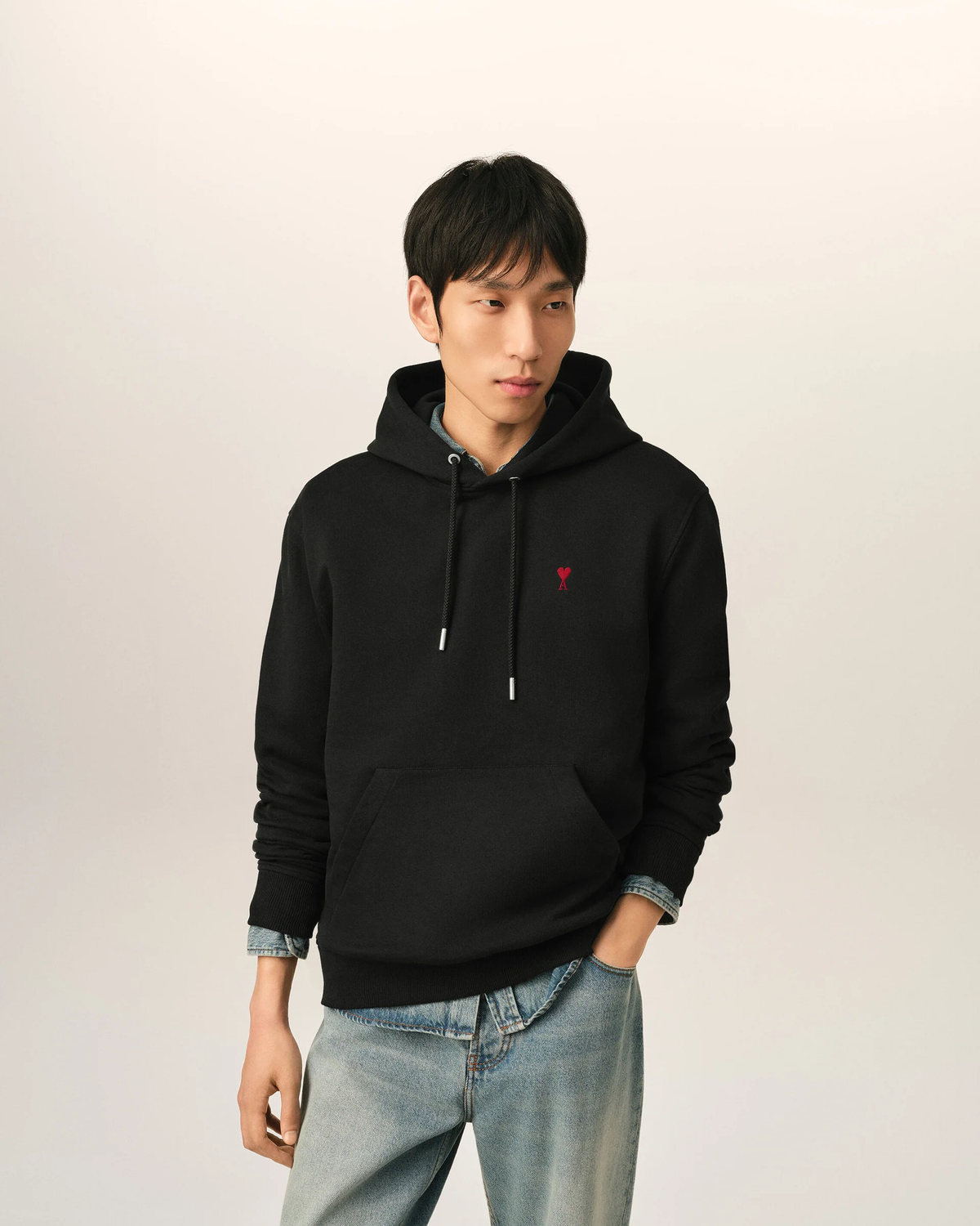 Ami Paris アミ パリスハート ドローストリング  ロゴ パーカー  Ami de Coeur フーディ