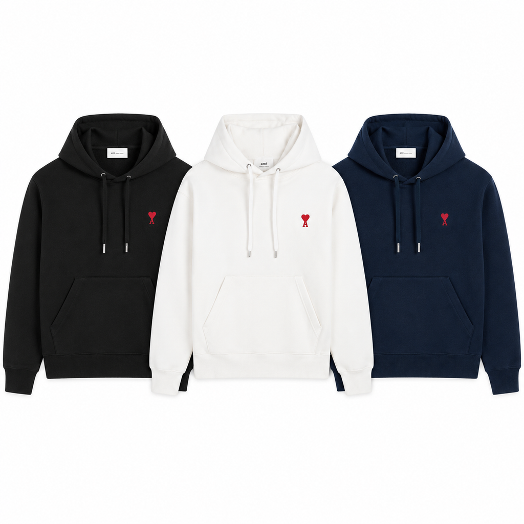 Ami Paris アミ パリスハート ドローストリング  ロゴ パーカー  Ami de Coeur フーディ