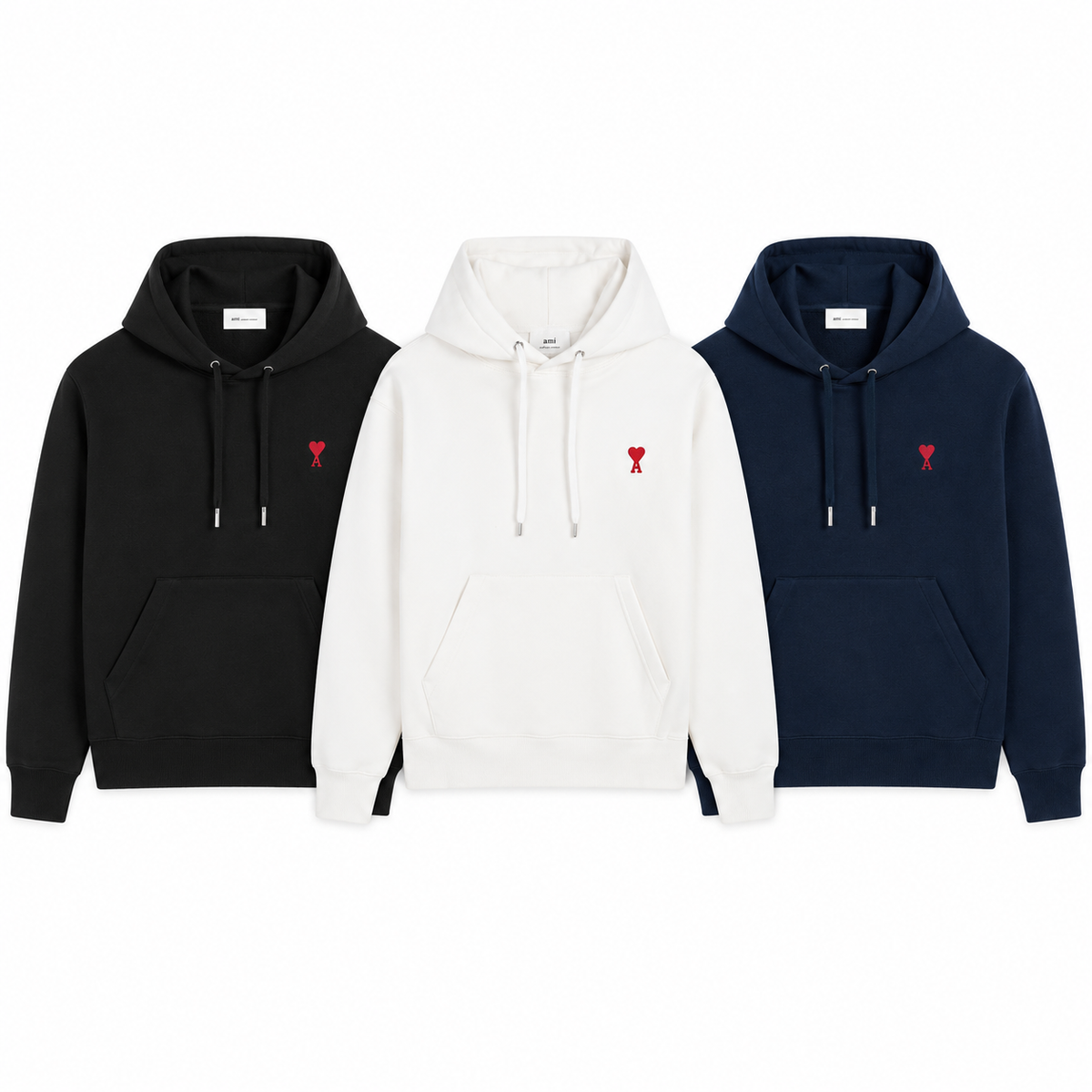 Ami Paris アミ パリスハート ドローストリング  ロゴ パーカー  Ami de Coeur フーディ