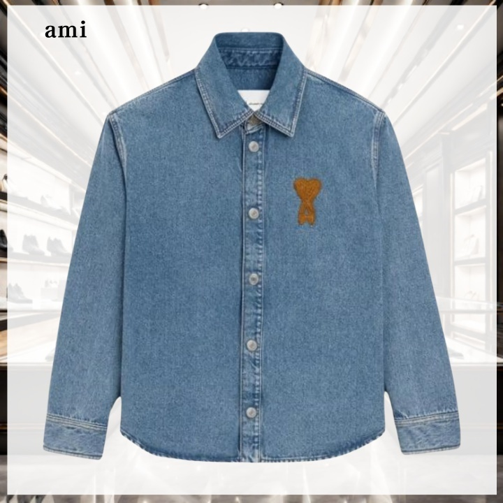 AMI DE COEUR アミ ドゥ クール ウォッシュドデニム オーバーシャツ